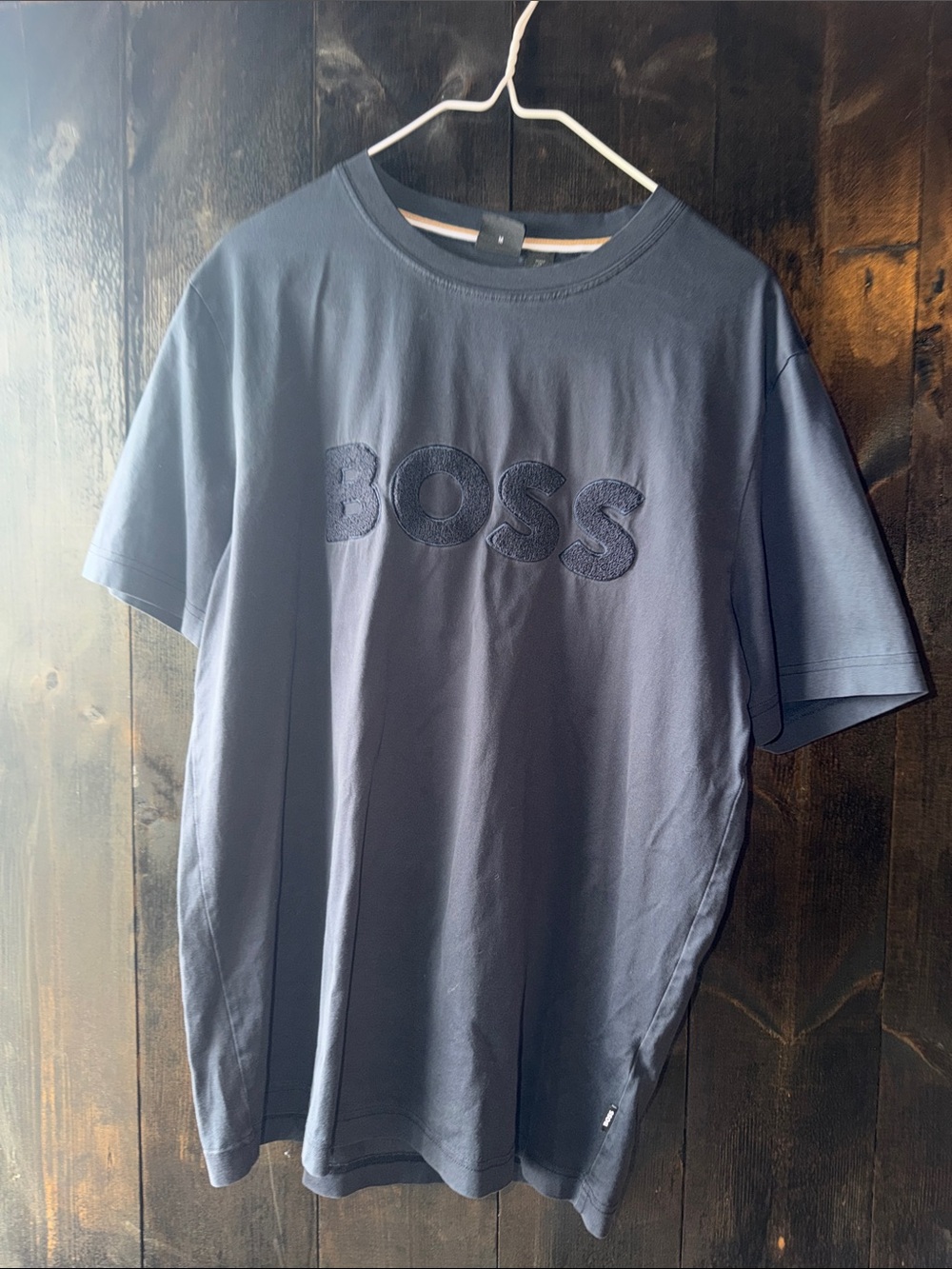 Boss Navy Short Sleeve Logo Tee